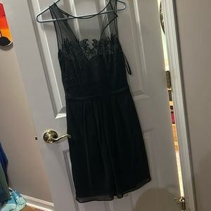 Women’s custom black, bridesmaids dress